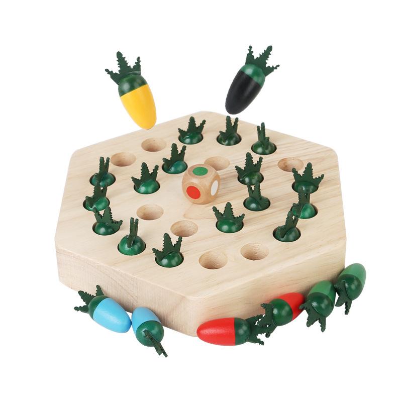 

Игра на память с морковками Монтессори Раннее образование Когнитивная Игра на память на цвета Тренировка памяти на концентрацию Учебные пособия