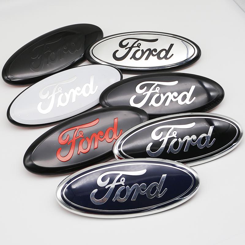 22.5cm Car Front Grille Logo Trunk Accessories Hood Sticker For Ford Focus S-MAX Mk2 Mk3 Ranger Fiesta Mk7 Mondeo Mk4 Kuga