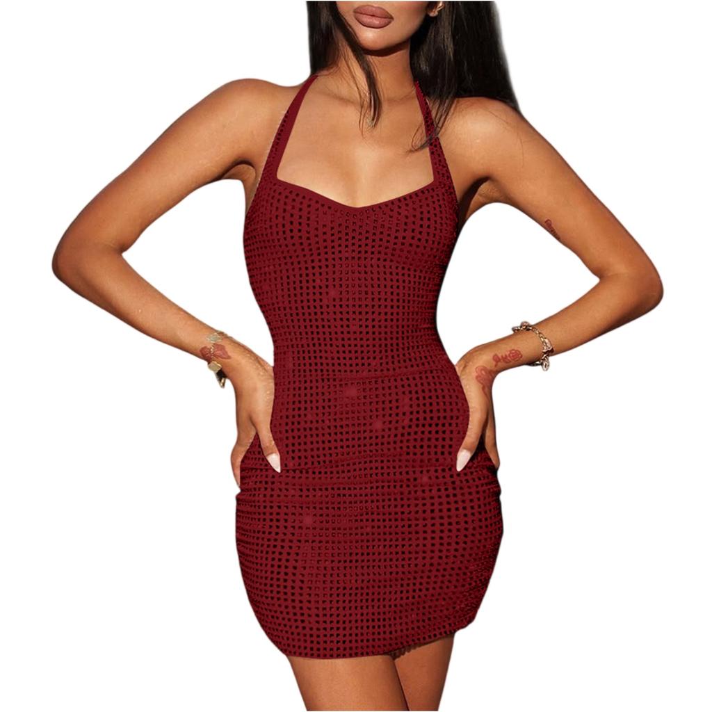 Damen Modisches Sexy Slim-Fit Taillenbetonendes Bodycon-Kleid