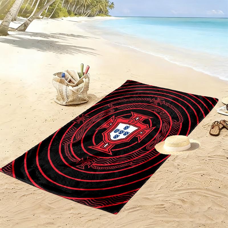 Portugiesisches Erbe Emblem Strandtuch weich Outdoor Camping Schwimmen Handtuch für Außenpool schnell trocknend Handtuch für Reisen und Urlaub Stranddruck