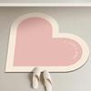 INS Wind Gradient Love Bathroom Absorbent Mat Household Non-slip Bathroom Soft Mat Wedding Diatom Mud Mat
