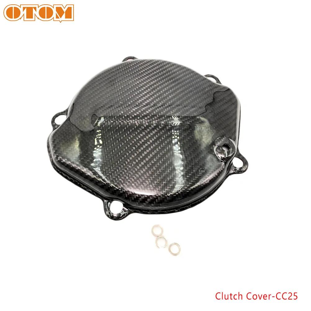 For CR125 00-07 Clutch Ignition Cover Motorcycle Carbon Fiber Engine Guard HONDA Motocross Accessories