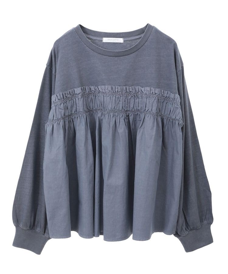 

Свитшот женский Pigment Docking Shirring Pullover темно-синий [Green Parks],