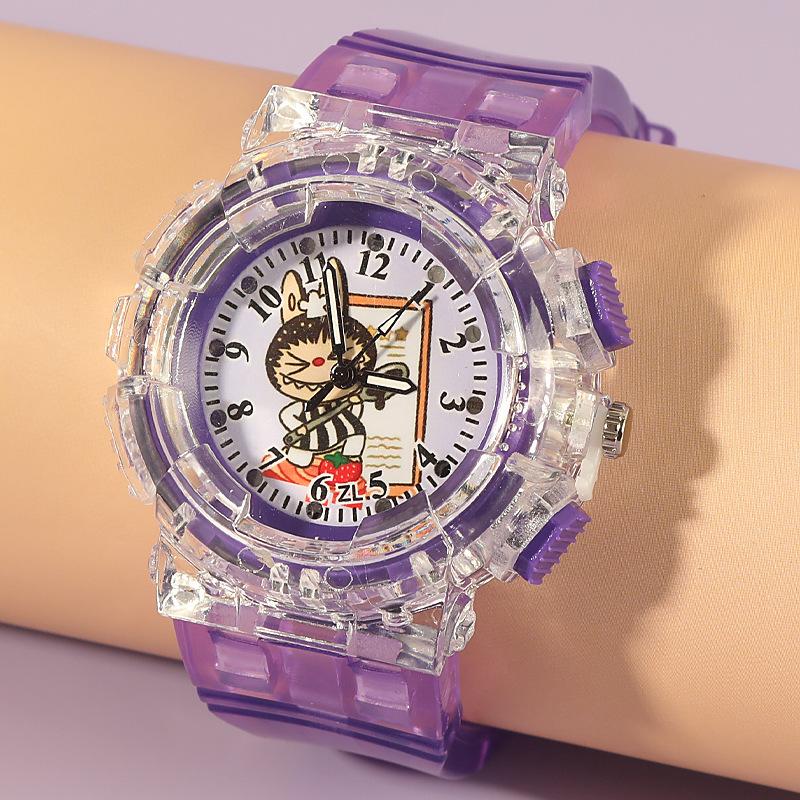 Children's Watch Cartoon Luminous Electronic Watch Cute Girl Watch Elementary School Student Digital Hand Quartz Watch