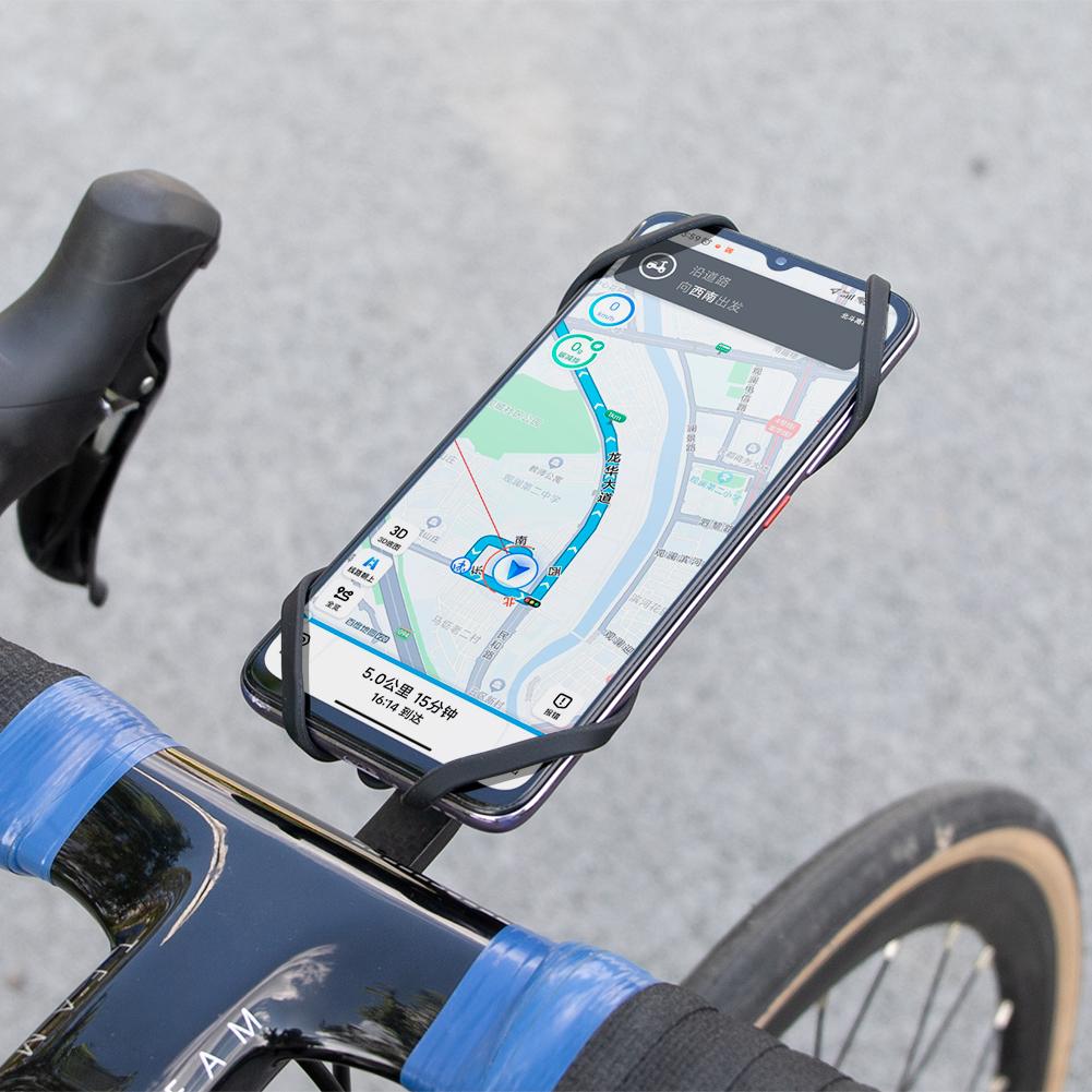 Silicone Bicycle Phone Stand Universal Motorcycle Mobile Phone Support Bicycle Navigation Phone Bracket for Phones Over 4Inch