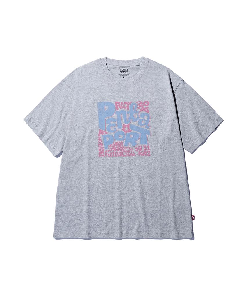 DISCUS ATHLETIC 2026 Pentaport Typo T-Shirt Melange Grey