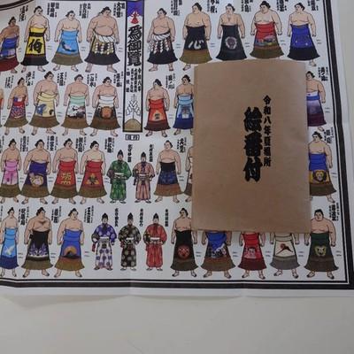 Latest 2026 May Sumo Tournament Banzuke Ranking Ukiyo-e Illustrated Poster Japan