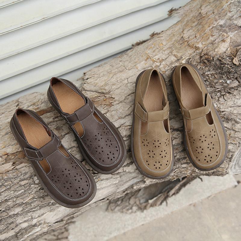 Careaymade-Verano Algodón y Cáñamo Cómodas Literatura y Arte para Mujer  Sandalias RETRO con Dedo Gordo de Suela Gruesa, Colores