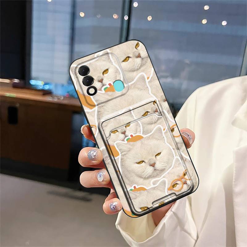 Silicone Cartoon Phone Case For Tecno Spark8/KG6 Dirt-resistant Shockproof Durable Back Cover Card sleeve Waterproof TPU
