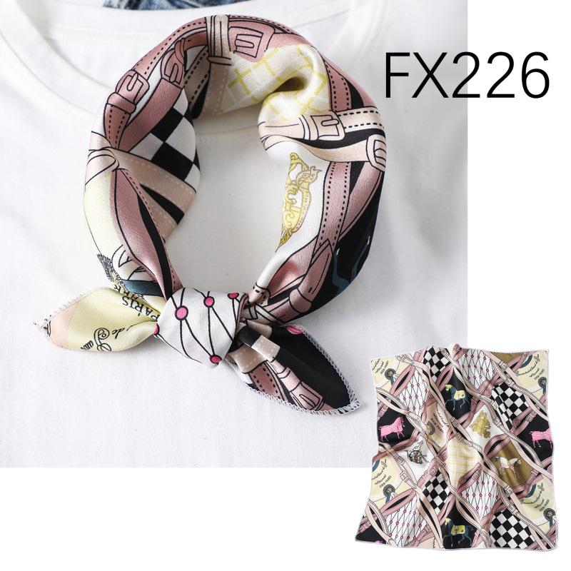 Small Silk Scarf Is Versatile, Small Square Scarf, Female Decorative Collar Scarf, Scarf, Headscarf, Hairband, Wrist Strap 50Cm