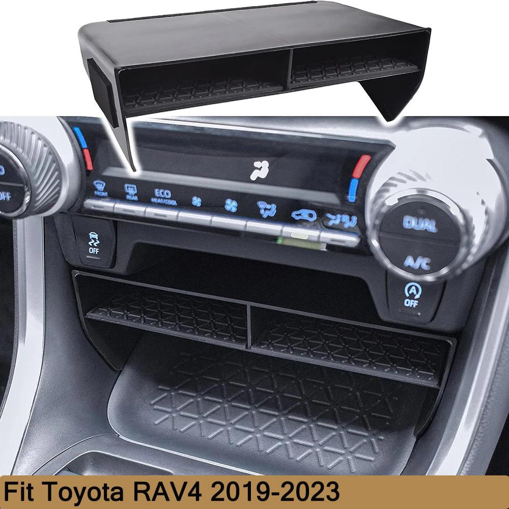 For 2025 2025 Toyota RAV4 2019-2025 Passenger Storage Organizer Mat Center Console Tray Armrest Car Storage Box ABS Accessories