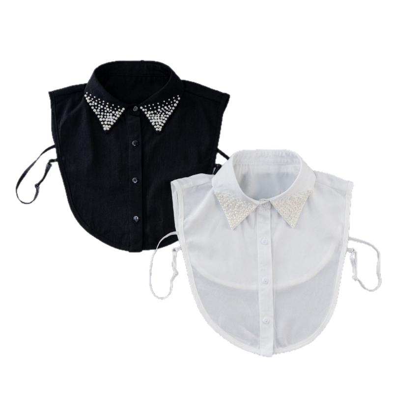 Detachable Lapel Collar False Elaborate Girls Collar Accessory Jeweled Collar Graceful Art Decorative False Shawl