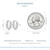 WOSTU Real 925 Sterling Silver Full of Zircon Circel Hoop Earrings For Women S925 Wedding Round Crystal Pendientes Jewelry Gift