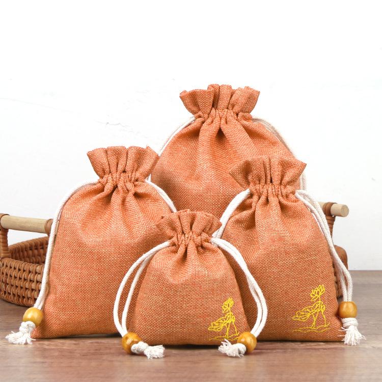 Custom Cotton Linen Drawstring Pouch: Small Cup, Jewelry, Storage, Brocade, Cultural Relic, or Bead Tray Bag