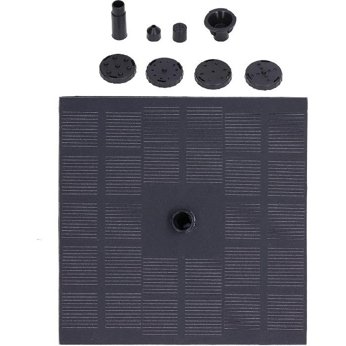 Solar Bird Bath Fountain Pump, 7V 1.4W Solar Water Pump Monocrystalline Silicon Square Floating Outdoor Waterscape Fountain