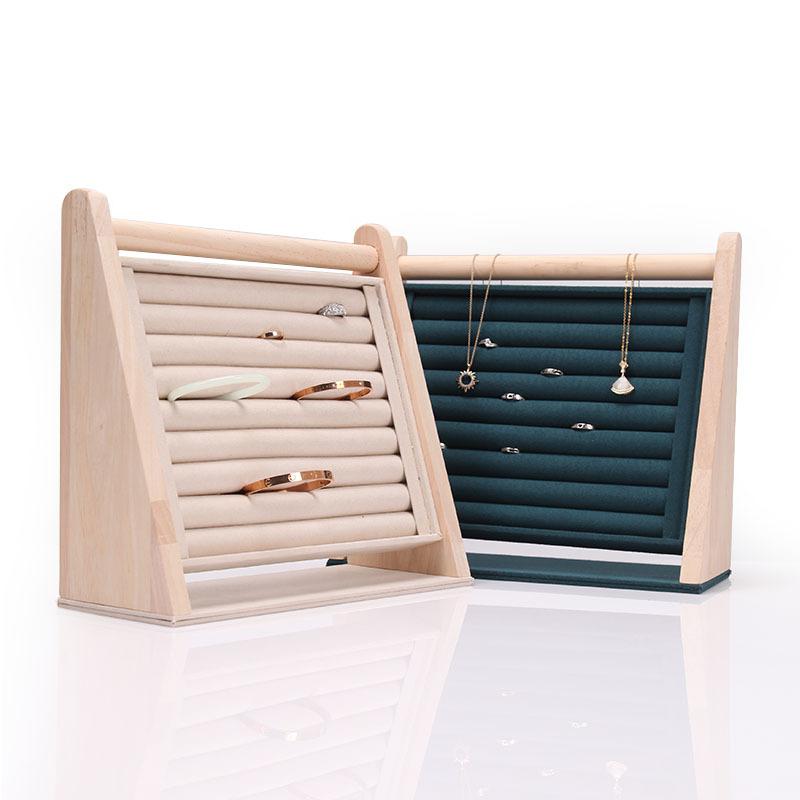 Solid Wood Three-dimensional Rings Earrings Earrings Necklaces Bracelets Display Shelves Jewelry Storage Display Shelves
