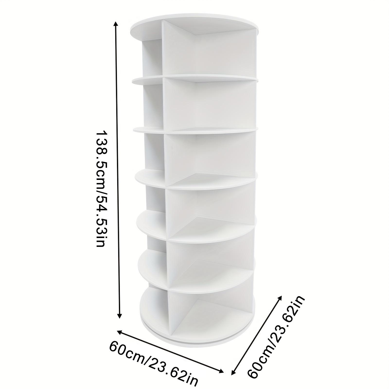 Вращение на 360 градусов, 7 этажей, большая вращающаяся на 360 градусов полка для обуви, радиусная мебель для гостиной, деревянные полки для обуви 60cm*60 чёрный