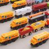 Battery Operated Electric Train Set Wooden Magnetic Train Tractor Vehicle Toys Compatible with Wooden Tracks Toys for Kids gift