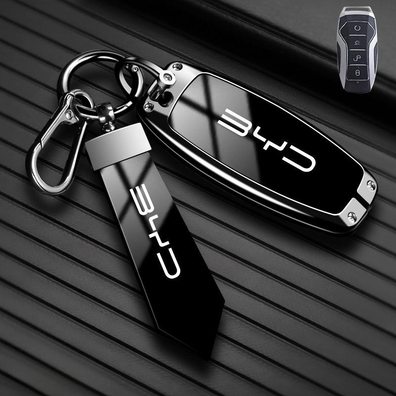 Étui Porte-Clé Télécommande Voiture Coque Housse Sac pour BYD Song Plus Atto 3 Han EV Tang DM Qin Seal Dolphin Accessoires Porte-Clés
