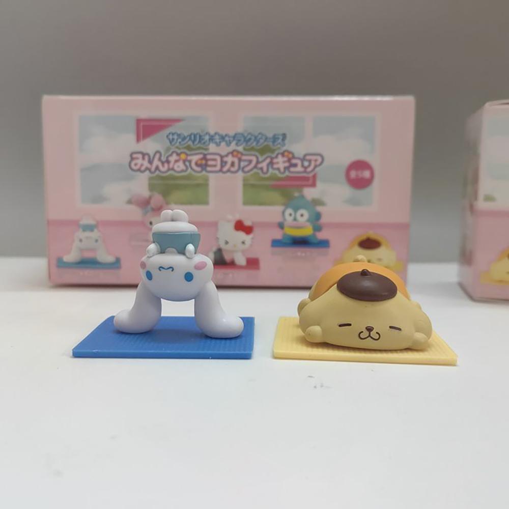 Sanrio 5Cm Figure Hello Kitty Kuromi Cinnamoroll Melody PomPomPurin Anime Doll Kawaii Christmas Gifts For Girl Children