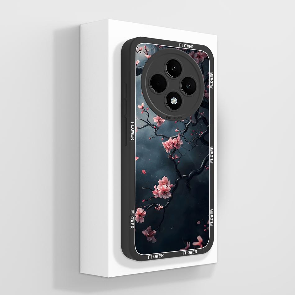 For Oppo Reno 12F Case Cute Anime High Quality Funda Soft Liquid Silicone Bumper For Oppo Reno 12 F 4G 5G Anti Drop Back Covers