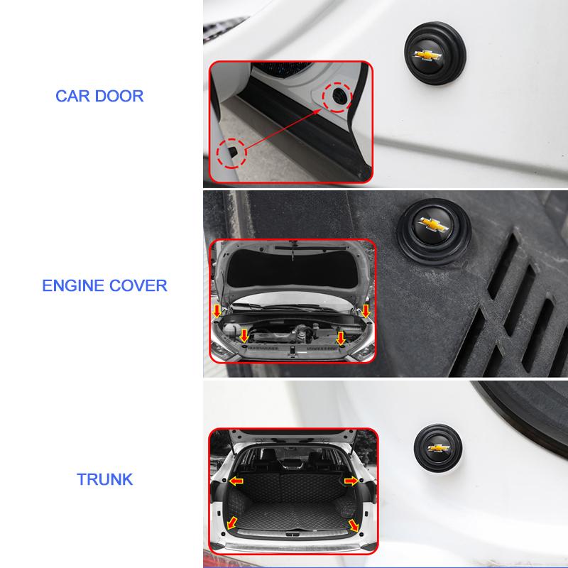 Car Door Mute Sound Insulation Shock Sticker Buffer Absorber Gasket For Chevrolet Equinox Trailblazer Bolt Spark Tahoe Z71 Aveo