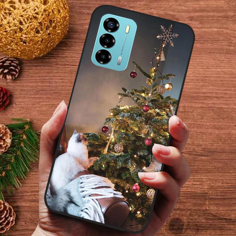 Christmas Silicone Soft Case for ZTE Blade V40 V30 Vita V40 Design V41 Smart A7050 Cover Bumper 8030 9030 Cute Bumper Funda