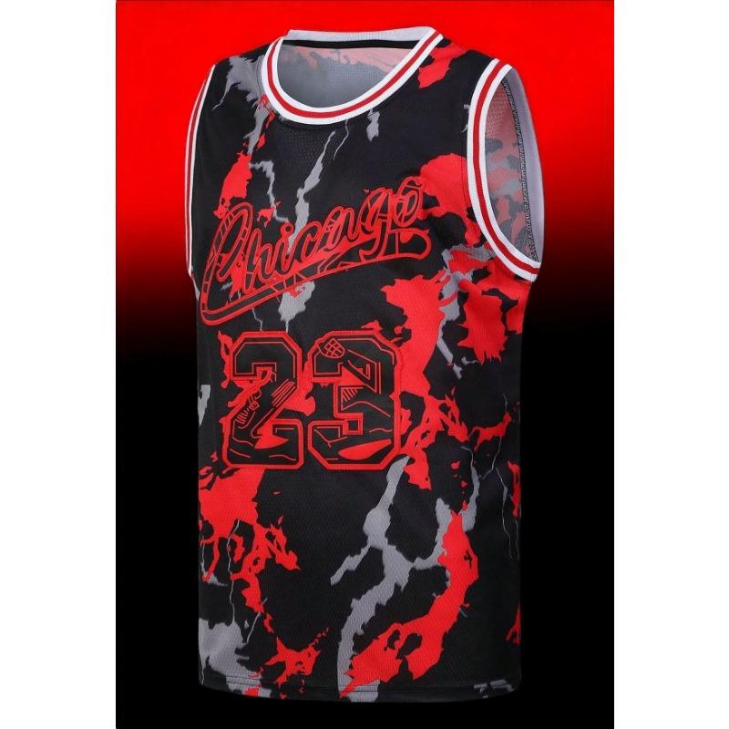2026 Vintage 15 Vince Carter Dinosaur Shirt Black and White Red Brush Gradient Purple Border Mesh Sleeveless
