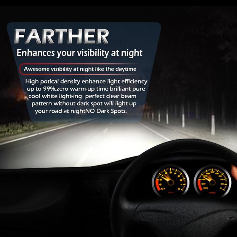 Buy R7 Car High Bright 4-Sides LED Headlight Kit H4/HB2/9003 H7 H11/8/9 ...