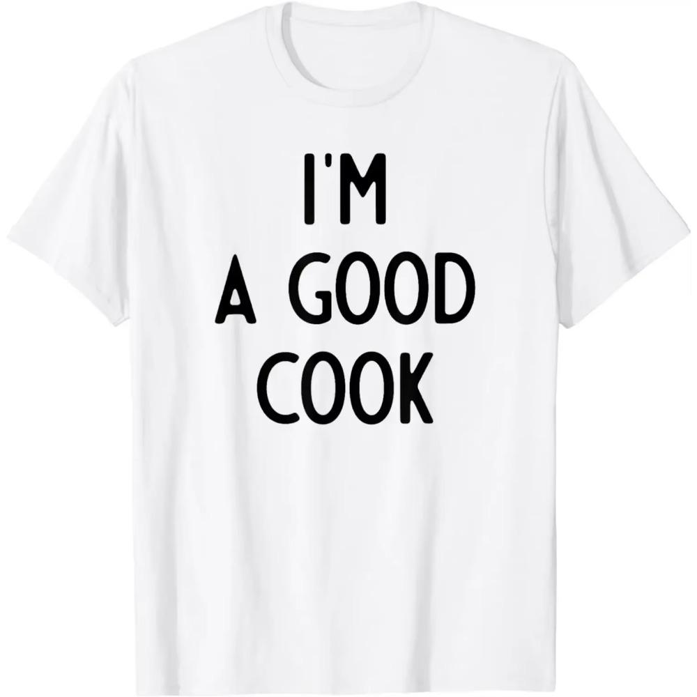 

Я хороший повар, я смешная белая ложь, вечеринка, Харадзюку, футболка, женские подарки, одежда, короткий рукав, большой размер, винтаж, унисекс, веселье, топы 2000 года XXXXXL бежевый