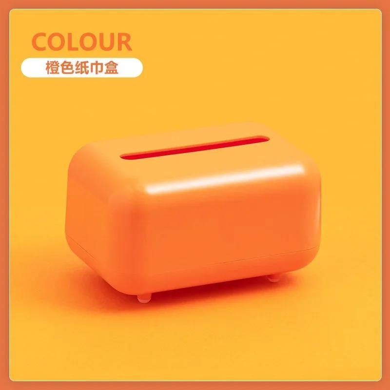 Simple Stylish Plastic Tissue Box Square Tissues Container Car Napkins Holder Case Home Organizer Kitchen Storage Holder Tools
