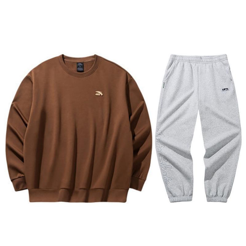 

Anta Round Neck Warm Versatile Casual Sports Suit Unisex suit 972448711-4+172448301N-1 XXXL