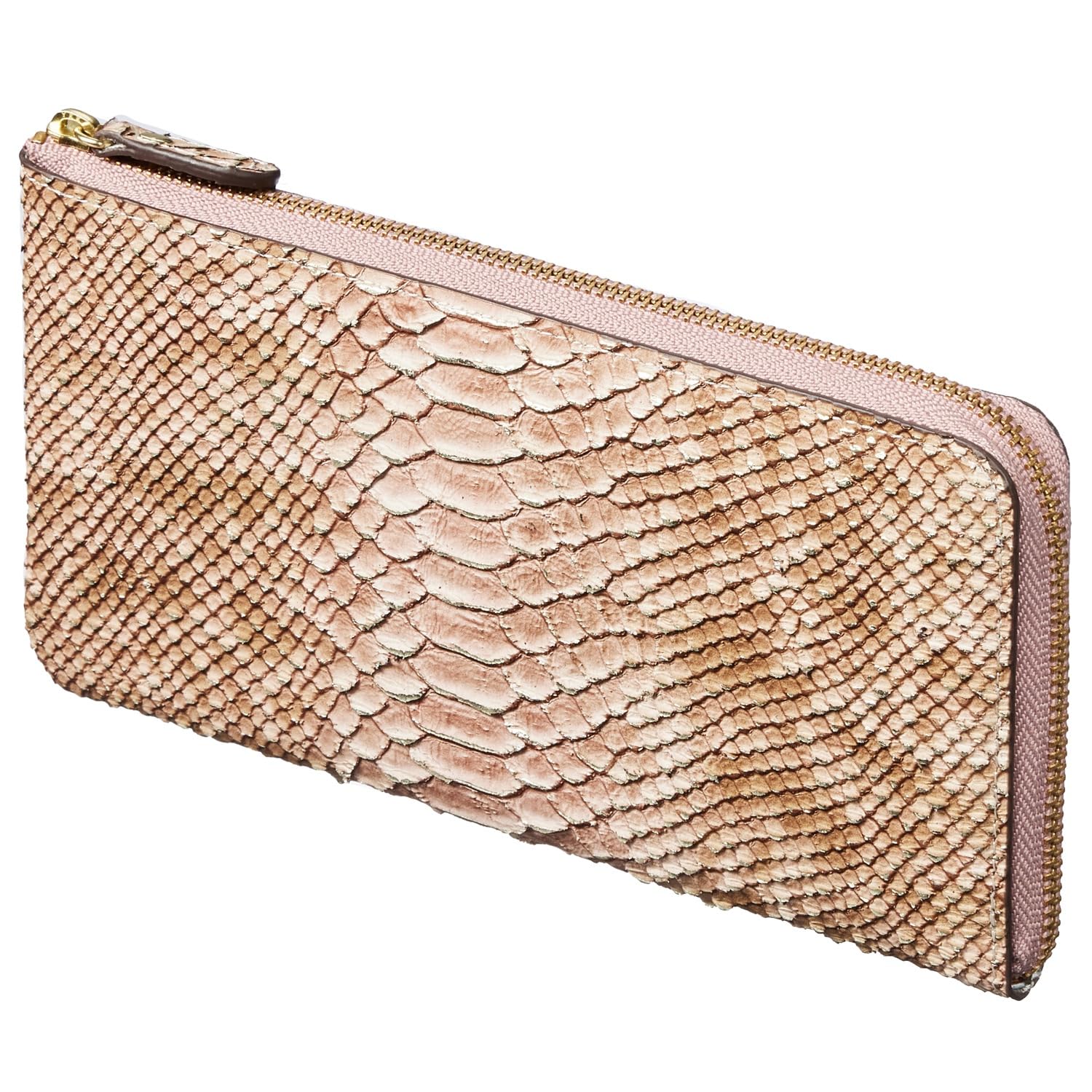 

Align Made in Italy by Atema Cowhide Anaconda Diamantina Thin Zipper Long Wallet Elegant Python Embossed Money Luck Increase Present Gift Box [VOICE]