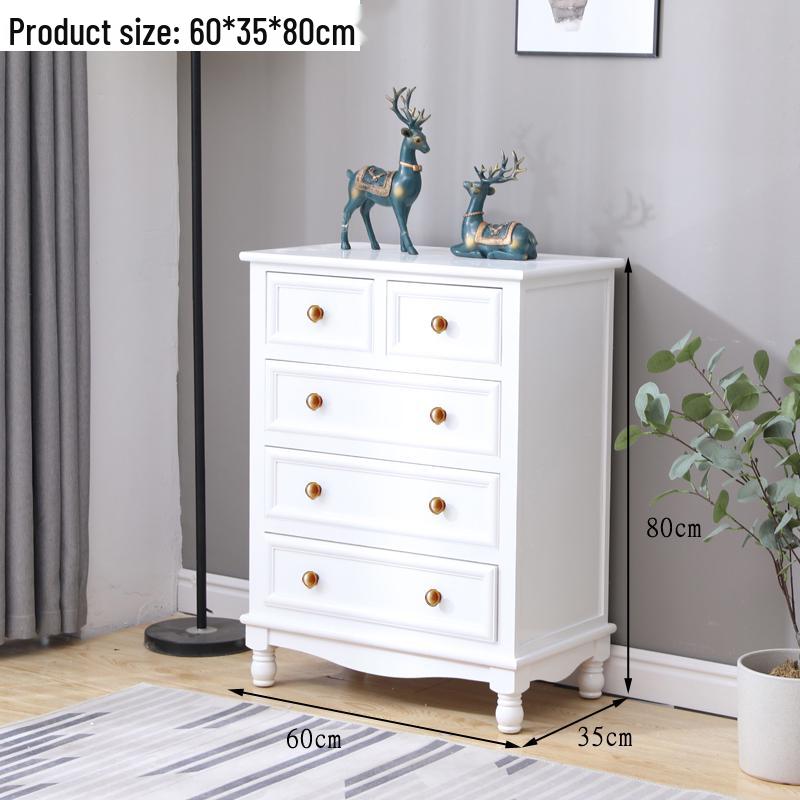 American Solid Wood Five-Drawer Chest - Living Room/Bedroom Storage Cabinet