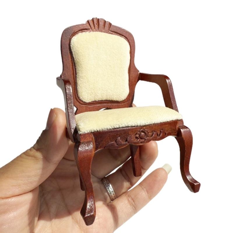 Collapsible Miniature Table And Chair Set Realistic 1/12 Dollhouses Accessories With Detailing