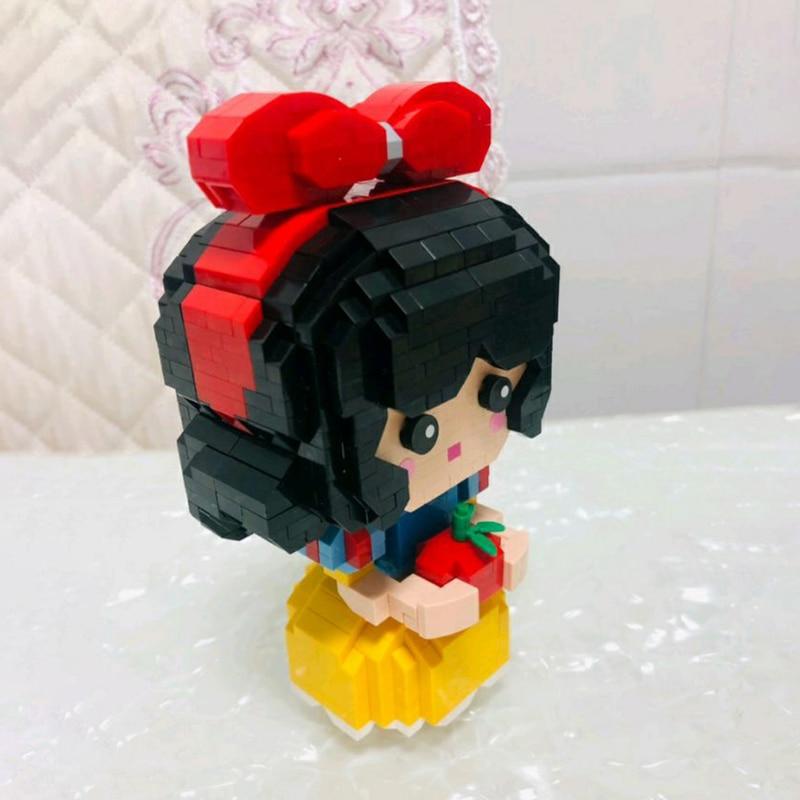 LOZ 9259 Fairy Tale Cartoon Princess Girl Bow Apple 3D Model DIY Mini Diamond Blocks Bricks Building Toy  No Box