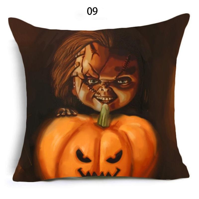 

Cozy Halloween Horror Ghost Baby Pumpkin Pillowcase For Festive Sofa Decor 09,45*45cm