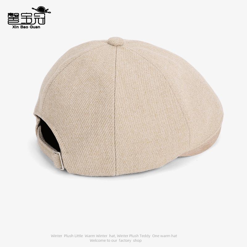 Autumn and Winter Retro Forward Hat Fashionable Versatile Beret Literary Cap Children's High-end Sense of Face Small Painter Hat