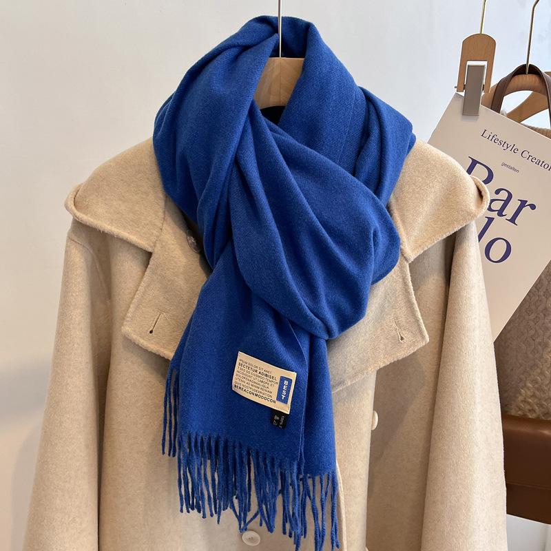 New scarf women's winter versatile shawl imitation cashmere warm high-end couple scarf