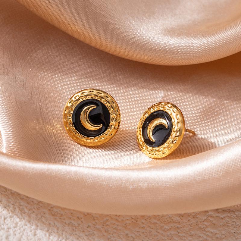 Moon Drop Minimalist Oil Earrings - Elegant, High-End Design for Women