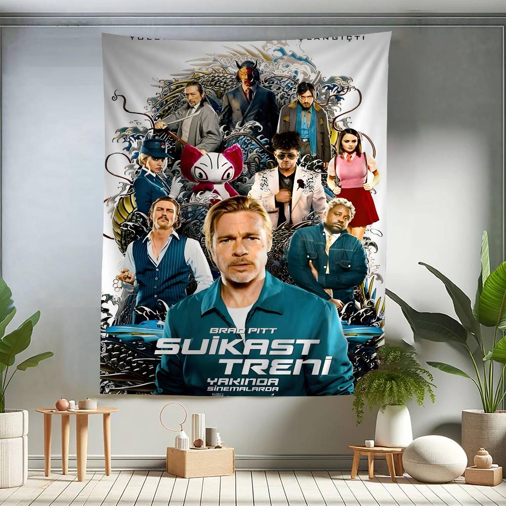 High Quality Bullet Train Movie Cartoon Tapestry Art Science Fiction Room Home Decor Art Home Decor