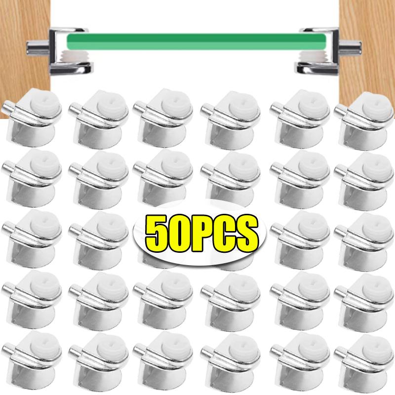 Zinc Alloy Glass Shelf Brackets Adjustable Glass Shelves Clamp Pegs Mirror Mount Support Clips for Cabinets Furniture Brackets