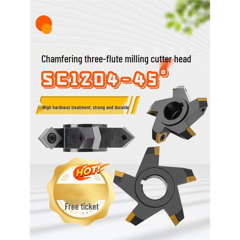 45° Dual-Sided V-Type Chamfer Milling Cutter Head