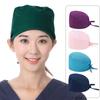 Unisex Women Scrub Nurse Caps Solid Color Adjustable Breathable Beauty Salon Care Cap Surgical Cap Pet Nurse Doctor Working Caps