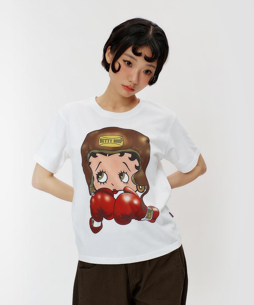 LAUGHER [Betty Boop] Boxer T-Shirt - White