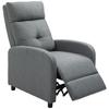 Recliner with Reclining Function, Extendable Footrest, Pocket Spring Core, up to 150 kg, Grey