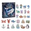 Christmas Party Favors for Children 2026 Ocean Creature Advent Calendar, 24-Day Acrylic Ornament Set with Holiday Decoration Bedroom Marine
