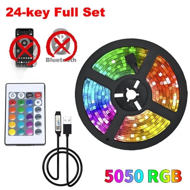 USB Bluetooth Led Strip Lights RGB 5050 1M-30M Infrared Control Lus Luminous Decoration For Living Room Ribbon Lighting Lamp