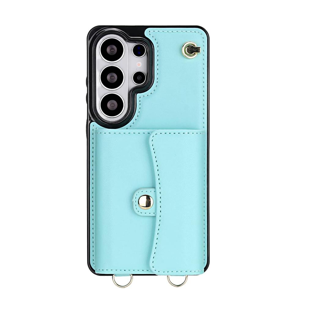 For Samsung Galaxy S26 Ultra S26 Plus S26 PU Leather Wallet Case Flip Cover Card Holder Kickstand Long Lanyard Shockproof Cover