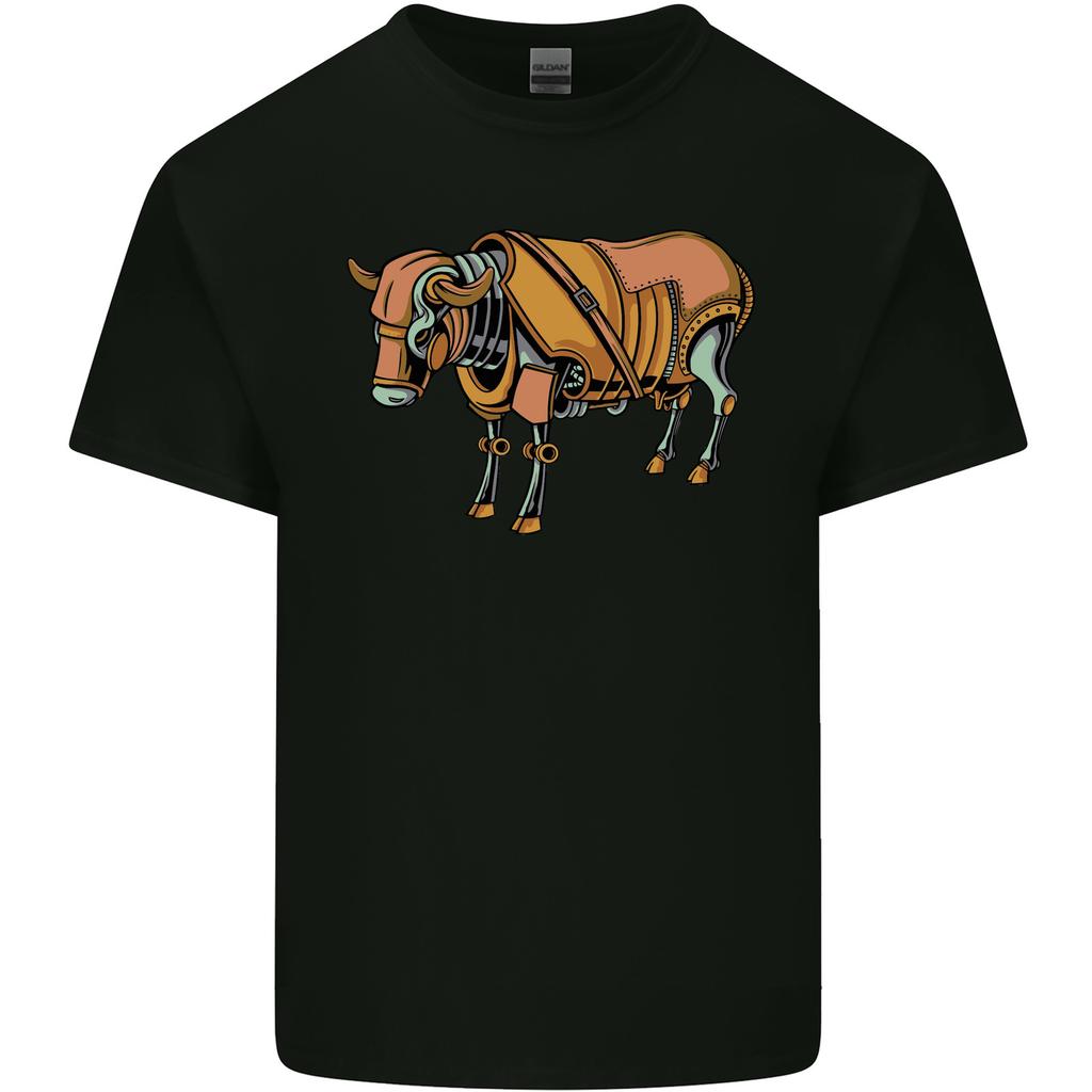 A Steampunk Bull Unisexs Light Cotton TShirt